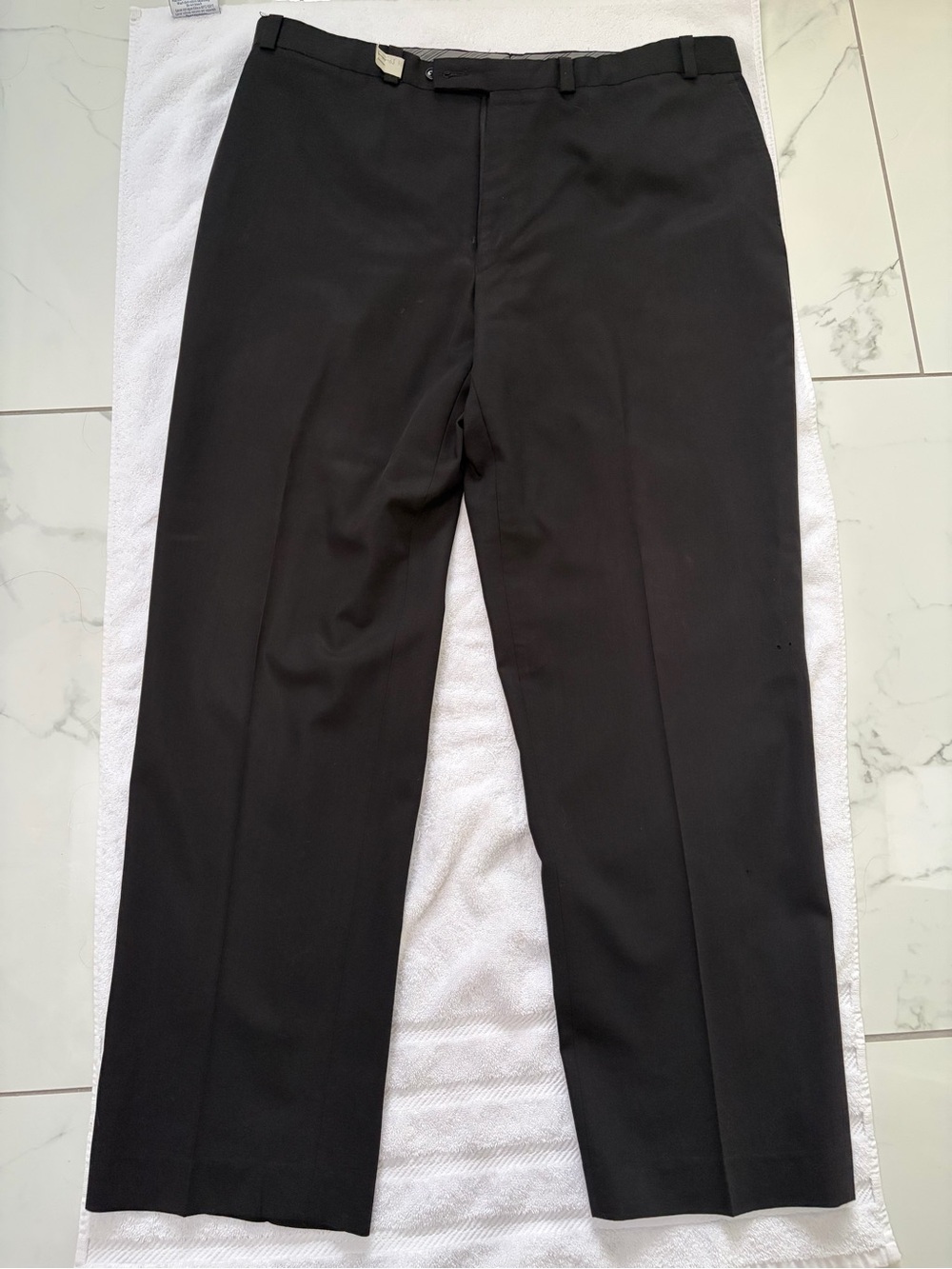 Calvin Klein Men’s Black Dress Pants 40W 32L Flat Front Trousers
